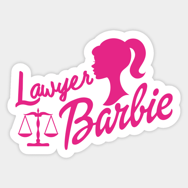 Lawyer Barbie Sticker by AashviPatel